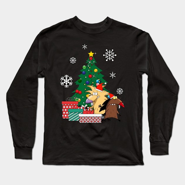 Angry Beavers Around The Christmas Tree Long Sleeve T-Shirt by squids_art